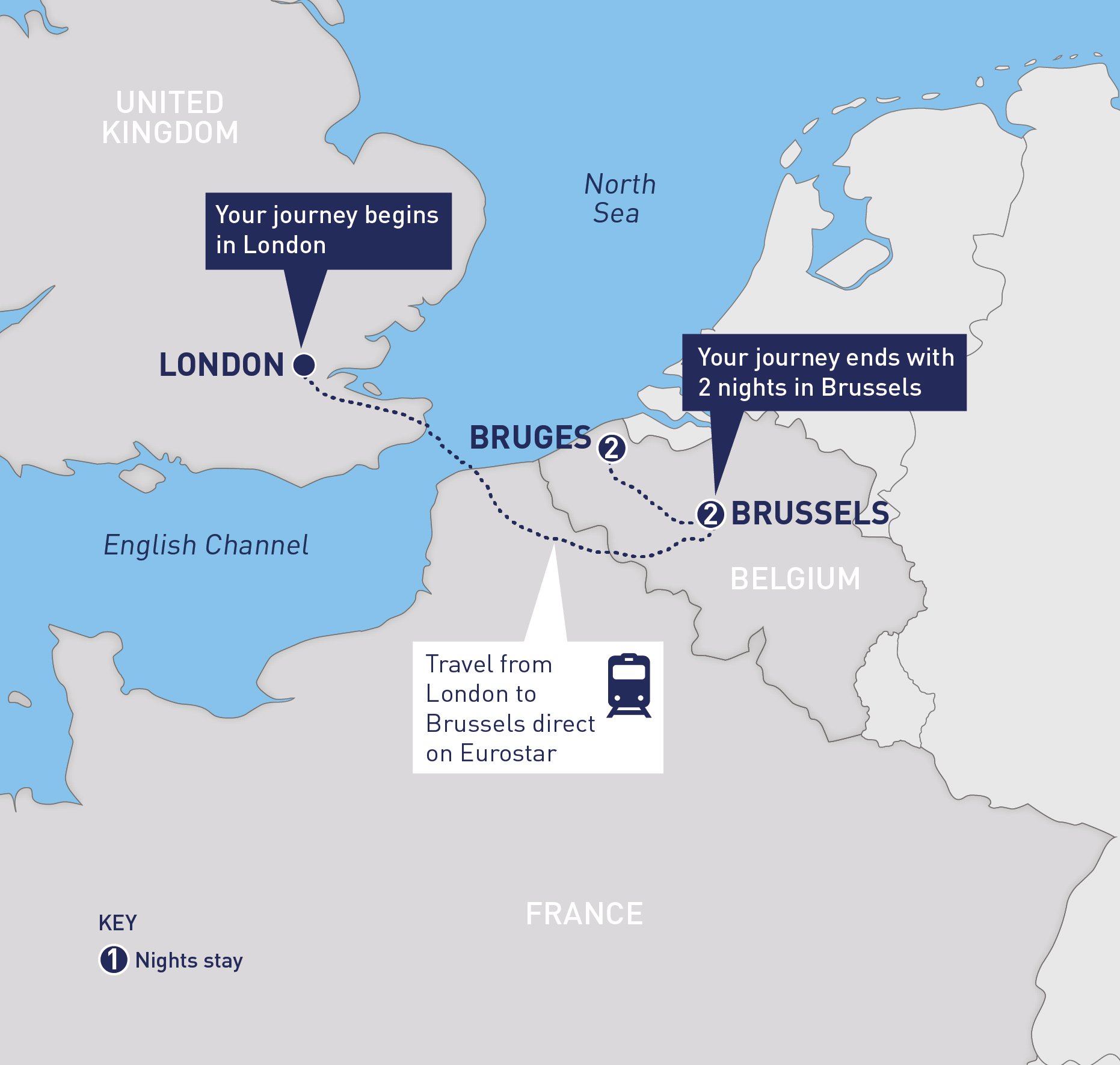 Bruges and Brussels from London Railbookers